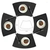 Bord Mattor Placemat Restaurant Washable PVC Hållbar matväv Frame Teslin Disc Bowl Non-Slip Pad Fan-formad