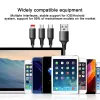 3 в 1 Micro USB Type C Cable Cable Multi USB-порт несколько USB-зарядного шнура USBC Провод мобильного телефона для iOS/Android/Type-C.