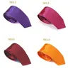 Couleurs pour le cou Cravates unies en satin de soie Slolid Couleur de fête Polyester Hommes 35 Cravates de mariage pour hommes Stock suffisant C001 Pvwml