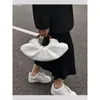 Nisza hobo designerka horn akrylowa torebka torebka dla kobiet plisowana pierścień dłoni 2024