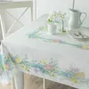 Table Cloth Spring Easter Waterproof Rectangle Tablecloth Holiday Party Decorations Flower Egg Table Cover for Easter Decoration 2023 Y240401