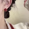 Boucles d'oreilles goutte d'huile perle boucle d'oreille bijoux accessoires Style français demi-rond perle couleur unie alliage femmes