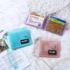 transparent Women Purse PVC Laser Clear Jelly Bag Mini Mey Credit Card Holder Clear Wallet Bags Ladies Purse XWith Neck String 398U#