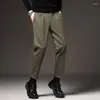 Abiti da uomo Autunno Pantaloni da completo in lana Stile coreano Abito in lana per uomo Ufficio Formale Matrimonio Business Casual Pantaloni da uomo 2024 D12