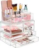 Lagringslådor Sorbus 3 -stycken Akryl Makeup Organiser Set - Vanity Countertop Cosmetics and Smyckes Case Display med 5 Easy Glide