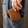 Porte-cartes en cuir véritable Rfid anti-magnétique de grande capacité, style rétro vintage pour portefeuille unisexe Y8u4 #