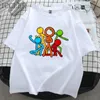 Alanbecker Stickman Pięć kolorowych kombinacji krótkiego rękawu T-shirt Summer High Street Loose Casual Wszechstronna modna modna 6