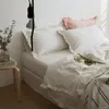 Conjuntos de cama Japonês Branco Algodão Consolador Cama Folha Quilt Capa Top Quality Duvet 2024 Conjunto de Linho