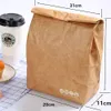 capacity Lunch Bag Cooler Lunch Box Bag Leakproof Tote Canvas Lunch Bag Waterproof Kraft Paper Bags Food Hand Bags y9S2#