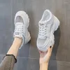 Casual Schuhe Fujin 9cm Kuh Echtes Leder Frauen Air Mesh Atmungsaktive Sandalen Hohl Plattform Keil Turnschuhe Chunky 2024 Sommer