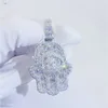 Designer Hot Selling Pass Diamond Tester Hip Hop Bijoux 925 STERLING Silver entièrement glacé VVS Moisanite Hamsa Hand Pendant