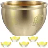 Bowls Treasure Bowl Coworker Wealth Basin Chinese Glossy Mate Brass Home Decorations