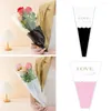 Gift Wrap 50 PCS Wrapping Sleeve Rose Packing Bag Single Plastic Bouquet Transparent Flower Packaging