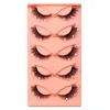 Ciglia finte Holloween 5 paia 3D Perle Decorazione Cat Eye Lashes Ricci naturali Trucco Strumento di estensione ciglia Accessori