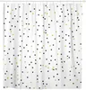 Rideaux de douche mignons enfants à pois colorés or et rideau noir solide tissu polyester imperméable 72 x pouces ensemble avec crochets