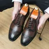 Robe chaussures Derby luxe hommes costume designer en cuir noir à la main mode homme chaussure formelle affaires pour A163