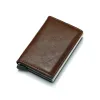 ID -Kreditkartenhalter Hülle Brieftaschen Männer Marke Design Anti -Rfid -Blockiermagie Leder Slim Mini Brieftasche Kleine Mey Bagbasche 2023 M10f#