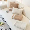 Chair Covers Cream Style Plush Sofa Mat Four Seasons Universal Anti Slip Seat Cushion Fur Ball Edge Autumn Winter Leather Cover