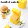 Garrafas de armazenamento caixa de queijo recipiente de alimentos bonito flip capa fatia fresco mantendo jar para suprimentos de cozinha