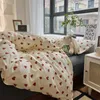 Nordic Pink Black Checkerboard Duvet Cover Ensembles avec tai-oreiller Feuille de lit Kids Girls Liberge King Queen Twin Kawaii