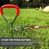 Dog Collars Pet Supplies Ground Stake Spiral Anchor Stakes Metal Garden Anchors Cable Heavy Duty