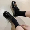 Casual Shoes Spring Autumn äkta läder Flat Tabi Ninja Women Split Toe Lace Up Walk Loafer Slip On Ballet Footwear Mujer