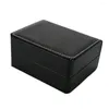 Cajas para Relojes MagiDeal Caja para Brazalete con Ranura única de Cuero PU Negro Caja para Reloj de Pulsera Regalo 14 X 11 7 cm