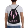 カスタムピンクMIS 10フットボールサッカードローストリングバックパックバッグ