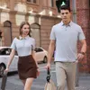 Summer New Polo Shirt Group Single Short Sleeved T-shirt with Lapel Collar Clothing for Men's and Women's Couples