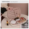 Aufbewahrungstaschen, große Kapazität, Reise-Kosmetiktasche, multifunktionales Pu-Kulturset, tragbarer Make-up-Pinsel-Organizer, Badezimmer-Waschtasche