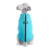 Abbigliamento per cani Abbigliamento Cerniera in lana Singolo Autunno/Inverno Gilet caldo per animali domestici Accessori Felpa con cappuccio per trazione esterna Piccolo