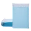 10st Light Blue Bubble Mailers vadderade mailing kuvert självförsäljning av fartyg för liten busin poly bubbelväska x1vx#