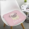 Almofada/travesseiro decorativo pug cão almofada tapete de cadeira europeia Costo macio da almofada para o pátio de refeições Decoração de jardim externo em casa tatami y240401