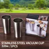 Mugs 304 Stainless Steel 2Pcs Double Layer Car Travel Cup Camping Vacuum Water Coffee Mug Insulation Cold Draft Beer