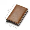 id Credit Bank Card Holder Wallet Luxury Brand Men Anti Blocking Protected Magic Leather Slim Mini Small Mey Wallets Case B3CB#