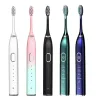 Heads Ultrasonic Electric Toothbrush Sonic USB Rechargeable Metal Teeth Brush IPX7 Waterproof Adults Teeth Whitening Clean Sensitive 1