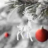 Dekoratif Figürinler Cam Ren Geyiği Noel Elk Yemek Masası Centerpieces Şeffaf Süsleme