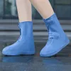 Couvre la chaussure blanche Couverture de pluie imperméable Overshoes Men Femmes Haut Top Haut Réutilisable Boot Cover Cover Bouth Up Chaussures d'eau Protecteur GALOSHES