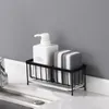 Kök förvaringsvamphållare Sink Caddy Drain Rack Organizer Soap Scrubbers Basket Rostfritt stål Anti-rost med dräneringsbräda