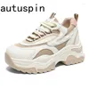 Casual Shoes AUTUSPIN 6.5cm Chunky Platform Ladies Sneakers Summer Outdoor Comfy Leisure Women Sport Patchwork Student Sneaker Woman