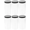 Vases 6 Pcs Cookie Jars Sealed Storage Bottle Oats Containers With Lids Cereal Flour Grains Honey