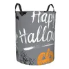 Laundry Bags Waterproof Storage Bag Pumpkin Bats And Spiderweb Household Dirty Basket Folding Bucket Clothes Toys Organizer
