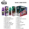 Bang Box Puff 12000 12K Puffs одноразовые вейп -аутентичные эльф -коробки Вейпиры сетчатой катушкой перезаряжаемые электронные сигареты 0% 2% 3% 5% 12 аромата