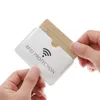 10st Anti RFID ID-korthållare Anti-Poft-kortfodral Sier Aluminium Kreditkort täcker säkerhetsplånbok Laserblockeringsläsare G45K#