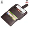 bullcaptain Genuine Leather RFID Blocking Zipper Card Holder Credit Cart Wallet Mini Slim Wallet Card & Id Holders Man Busin n8ko#