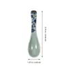 Spoons 6Pcs Melamine Soup Japanese Small Ramen Spoon Restaurant Asian Rice Kitchen Utensils ( Blue )