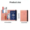 Busin antymagnetyczny uchwyt paszportowy Fintie Passport Holder, Slim Travel Portfel Blocking Card Case Cover Cover Paszport W4U1#