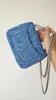 Designer Bag Tote Brand Luxury Camellia Dark Pattern Embroidery Ancient Silver Chain Adjustable Denim Love Size 20 14 8cm