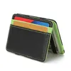 1PC Ultra Thin Thin Pu Leather Women Men Magic Walls Short Busin Credit Card Holder Clutch Bag Case Pouch Mini Small Coin Purses M43R#