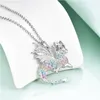 Ensemble collier et boucles d'oreilles dinosaure, cadeaux d'anniversaire pour adolescentes, pendentif Animal mignon brillant et étincelant Y2k pour femmes